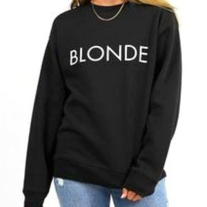 BRUNETTE THE LABEL-Blonde Black Sweatshirt Top XS/S